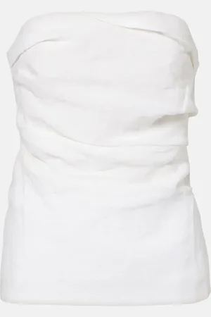 TOVE Izel draped linen top