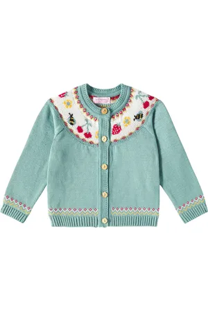 La Coqueta Baby Verano intarsia cotton cardigan