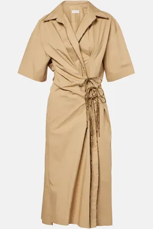 DRIES VAN NOTEN Cotton wrap dress