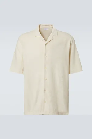 Sunspel Cotton terry bowling shirt