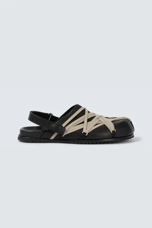 Rick Owens Megalace leather slingback clogs