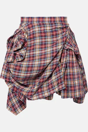 Vivienne Westwood Nymph tartan linen and cotton miniskirt