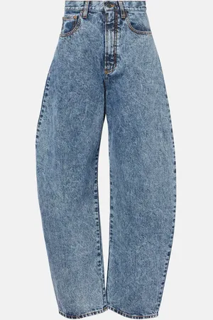 Alaïa AlaÃ¯a High-rise barrel-leg jeans