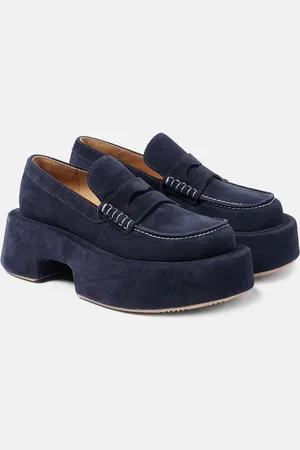 J.W.Anderson Suede platform penny loafers