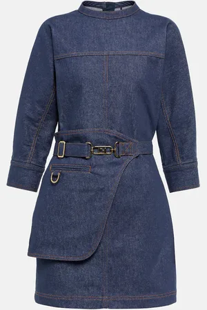 Fendi Belted denim minidress