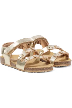 PèPè PÃ¨PÃ¨ Floral metallic leather sandals