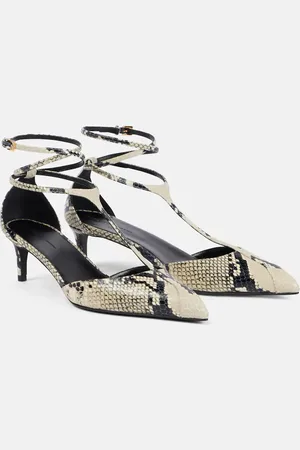 Khaite Mia 45 snake-effect leather pumps
