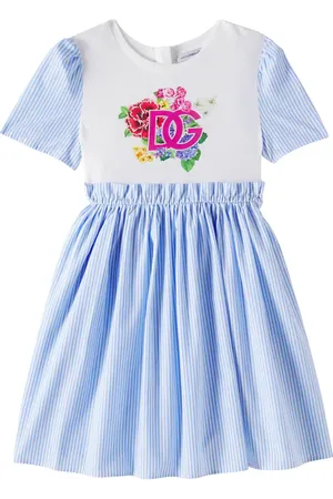 Dolce & Gabbana DG striped cotton dress