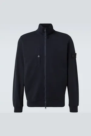 Stone Island Ghost cotton-blend zip up sweatshirt
