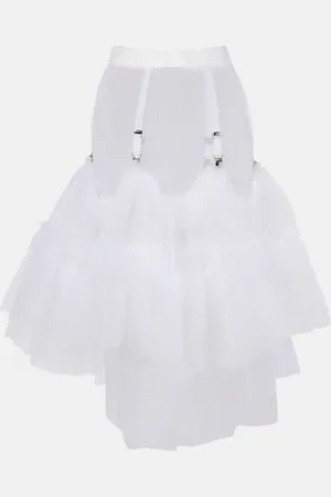 NOIR KEI NINOMIYA Sheer tulle midi skirt