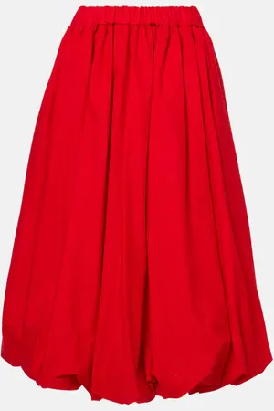 NOIR KEI NINOMIYA Gathered cotton midi skirt