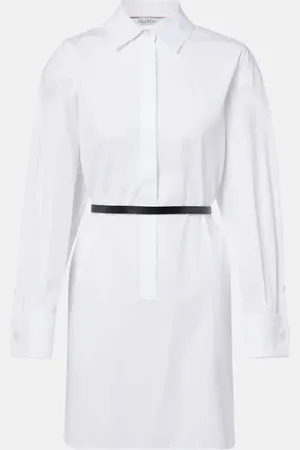 Max Mara Belted cotton poplin shirt dress