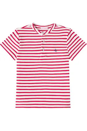 La Coqueta Alcon striped cotton polo shirt