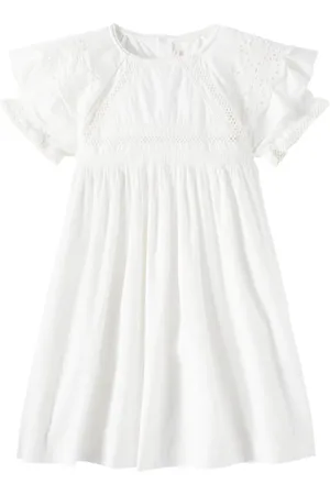 BONPOINT Elyne broderie anglaise cotton poplin dress