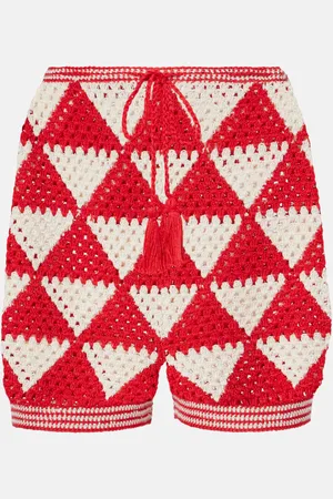 ANNA KOSTUROVA Malia crochet high-rise cotton shorts