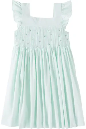 BONPOINT Fiona embroidered cotton poplin dress