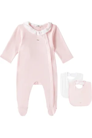 Chloé ChloÃ© Kids Baby logo cotton jersey onesie and bib set
