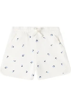 BONPOINT Caroline embroidered cotton fleece shorts