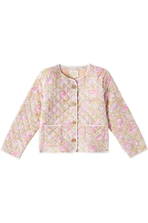 Louise Misha Astrid quilted floral cotton voile jacket