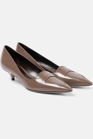 The Row Viv leather loafer pumps