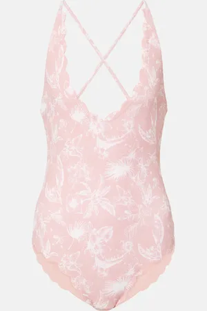 Marysia North Maillot floral scalloped swimsuit
