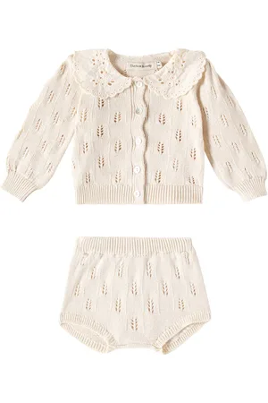 The New Society Baby Marina cotton sweater and bloomers set