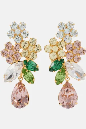 Jennifer Behr Bouquet -plated drop earrings