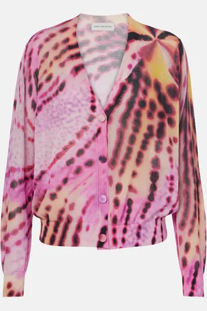 DRIES VAN NOTEN Printed cotton-blend cardigan