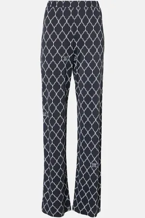 Max Mara Logo printed straight pants