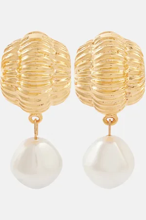 Jennifer Behr Asha faux pearls -plated earrings
