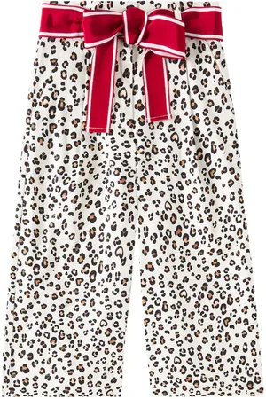 MONNALISA Leopard-print cotton-blend pants
