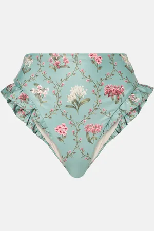 Agua by Agua Bendita Jengibre floral ruffled bikini bottoms