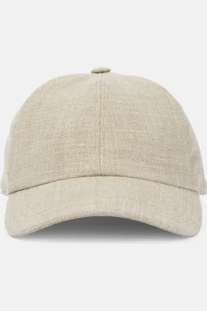 The Row Caspian silk, linen, and wool baseball cap