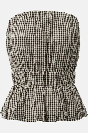 POSSE Aurelia gingham cotton top