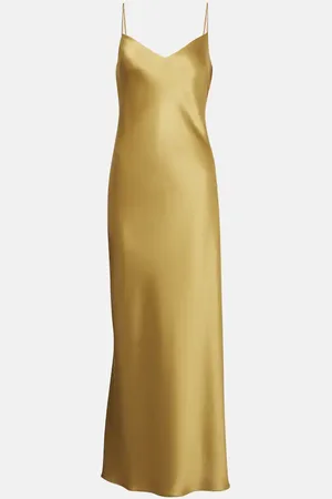 GALVAN Provence satin slip dress