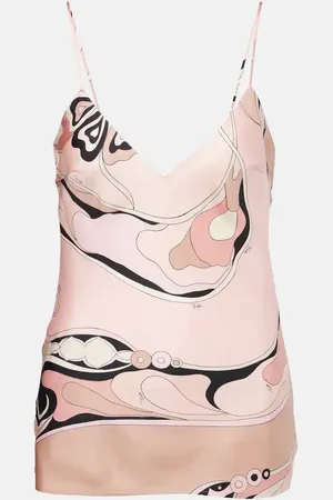 Puccini Orchidee silk twill camisole