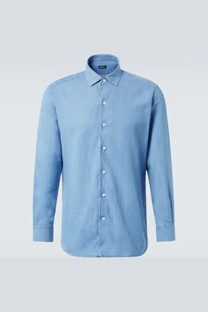 Ermenegildo Zegna Cotton and linen denim shirt