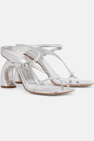 DRIES VAN NOTEN Metallic patent leather mules