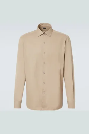 Ermenegildo Zegna Cotton and wool denim shirt