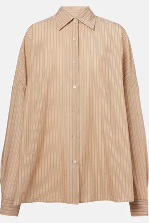 DRIES VAN NOTEN Striped cotton-blend shirt