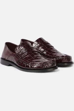 Loewe Campo croc-effect leather loafers