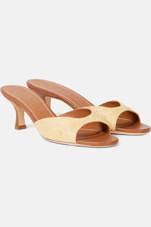 Staud Brigitte 55 leather-lined mules
