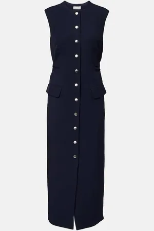 DRIES VAN NOTEN Gabardine midi dress