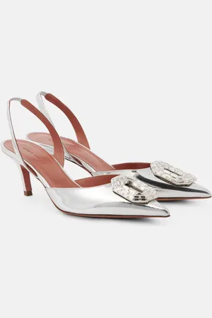 Amina Muaddi Camelia 60 slingback pumps