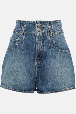 Alaïa AlaÃ¯a High-rise denim shorts
