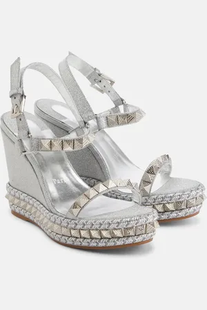 Christian Louboutin Pyraclou embellished leather sandals