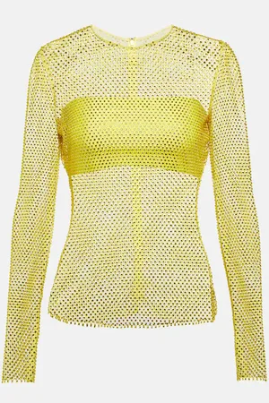 GIUSEPPE DI MORABITO Crystal-embellished mesh top
