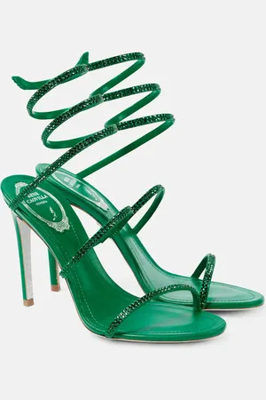 RENE CAOVILLA Cleo 105 embellished satin sandals