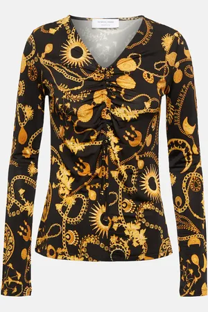 Marine Serre Printed ruched top