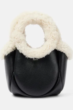 COPERNI Swipe Mini faux fur-trimmed leather bucket bag